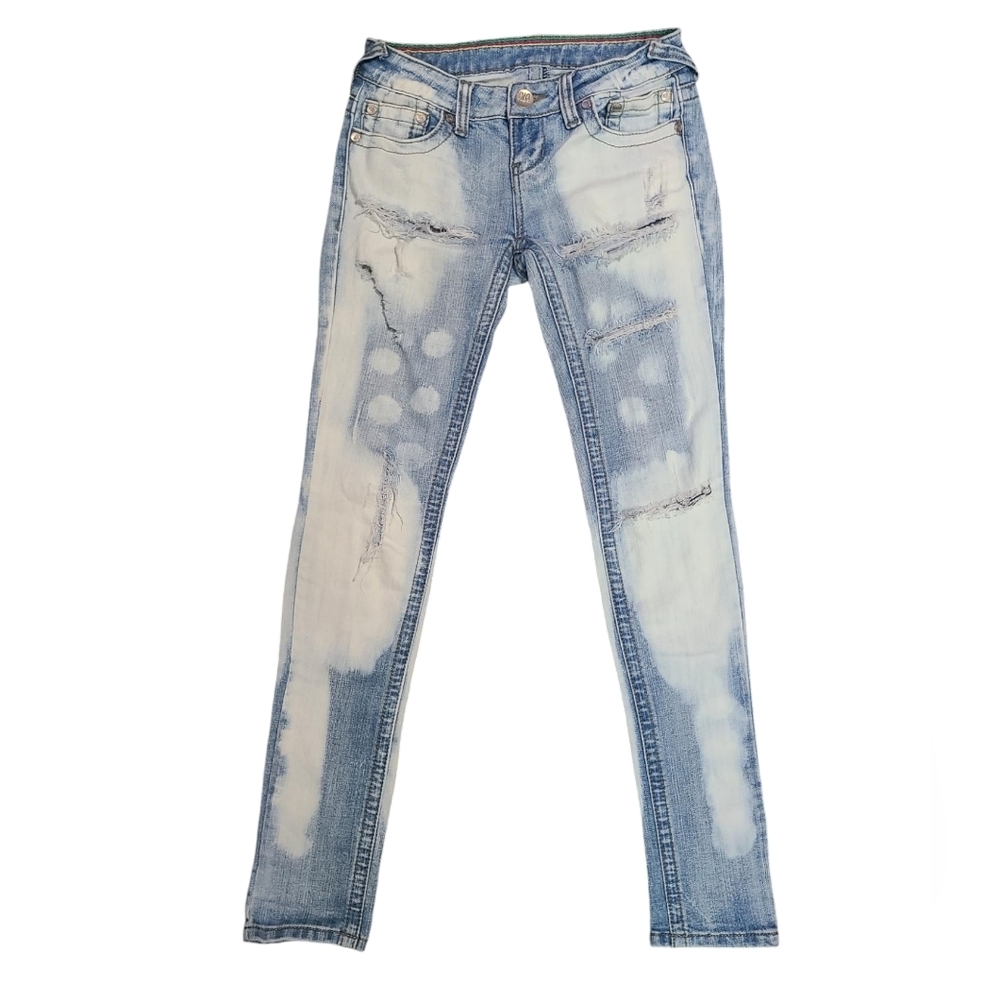 YNQ Jeans distressed and destroyed 28